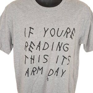 Rawgear T Shirt Mens Size Medium Gray Workout Gear Fitness Gym Wear Arm Day